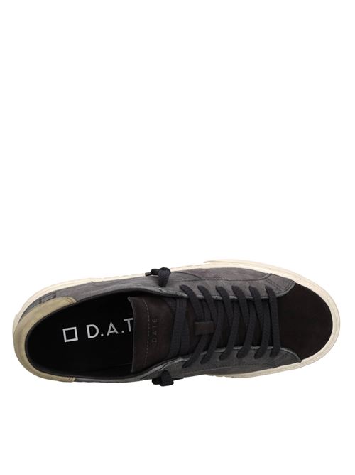 Sneakers in camoscio D.A.T.E. | HILL LOW USEDGRIGIO-NERO-VERDE